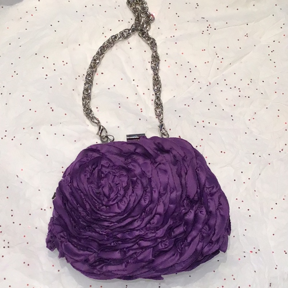 White House Black Market Rosette Evening/Clutch Bag